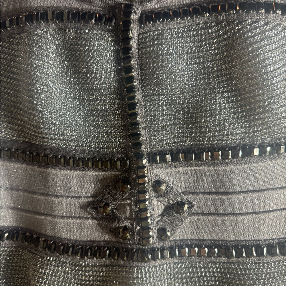 Arden B Silver Sleeveless Bodycon Mini Dress - Picture 3 of 7